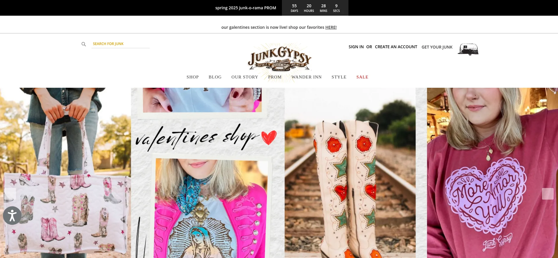 Website screenshot of Gypsyville.com