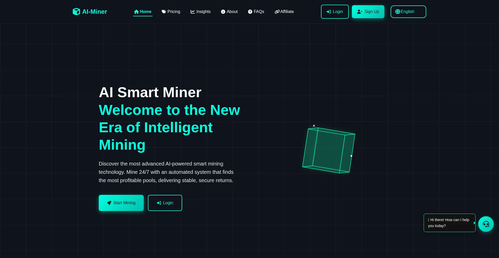Website screenshot of H5.ai-miner.homes