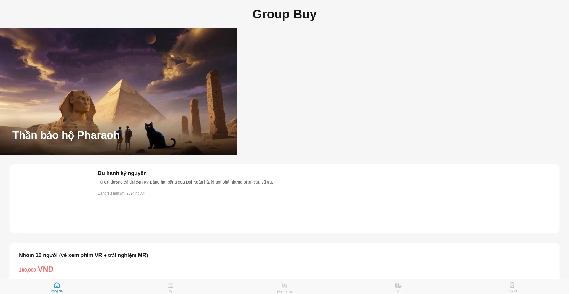 Website screenshot of H5.groupbuyvip.vn