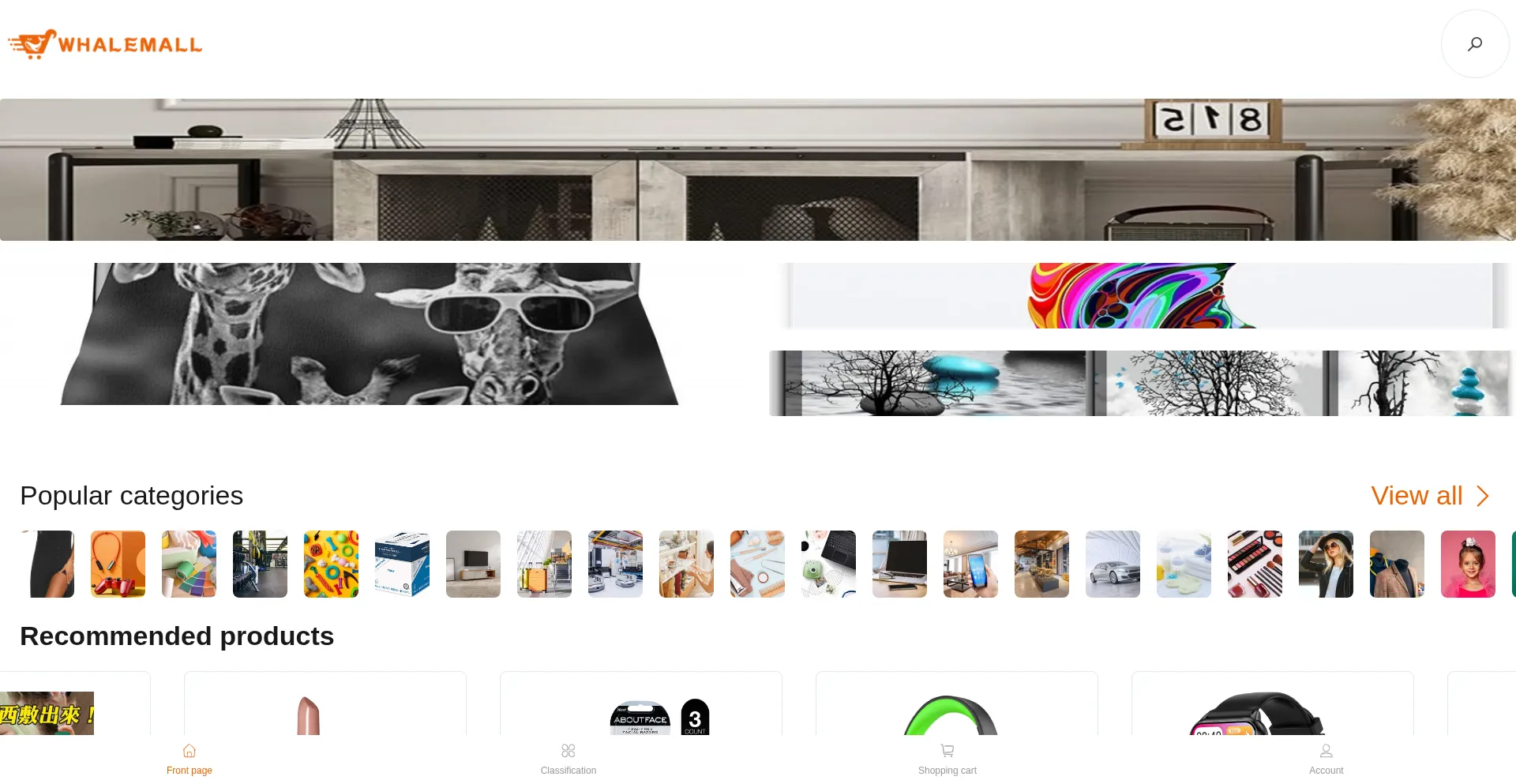 Website screenshot of H5.whalemalls.com