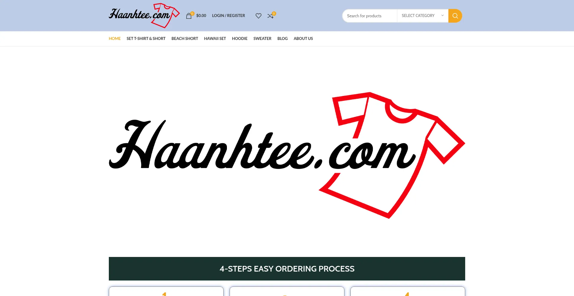 Website screenshot of Haanhtee.com