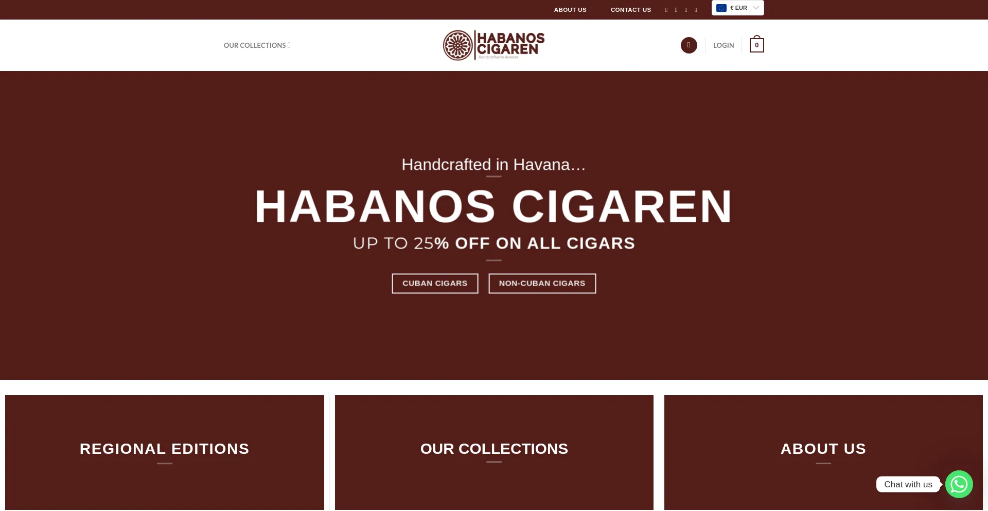 Website screenshot of Habanoscigaren.com