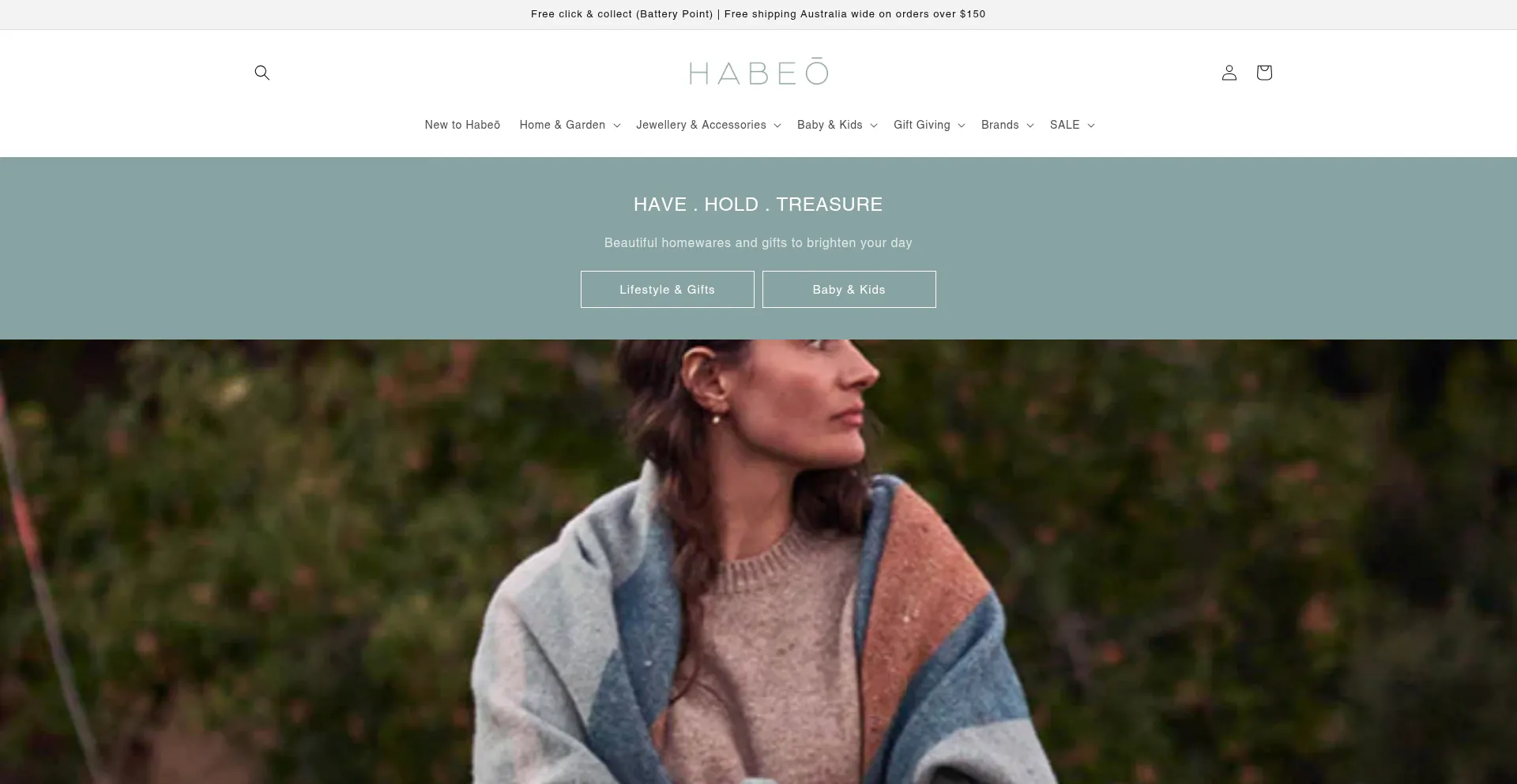 Website screenshot of Habeo.com.au
