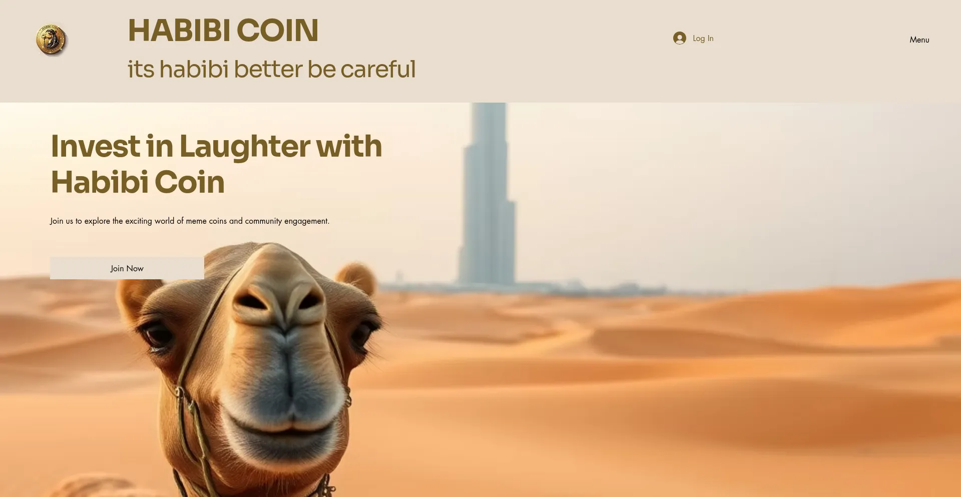 Website screenshot of Habibicoin.net