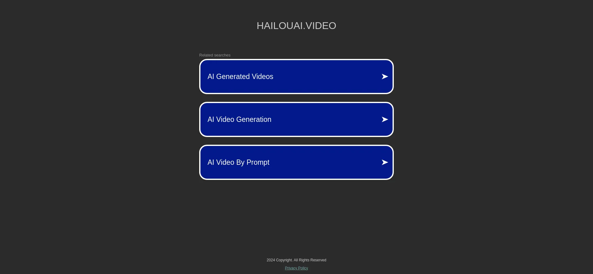 Website screenshot of Hailouai.video