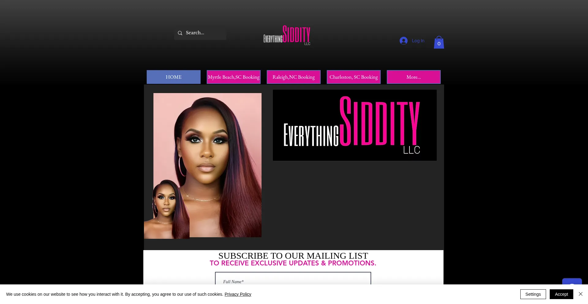 Website screenshot of Hairbysiddity.com