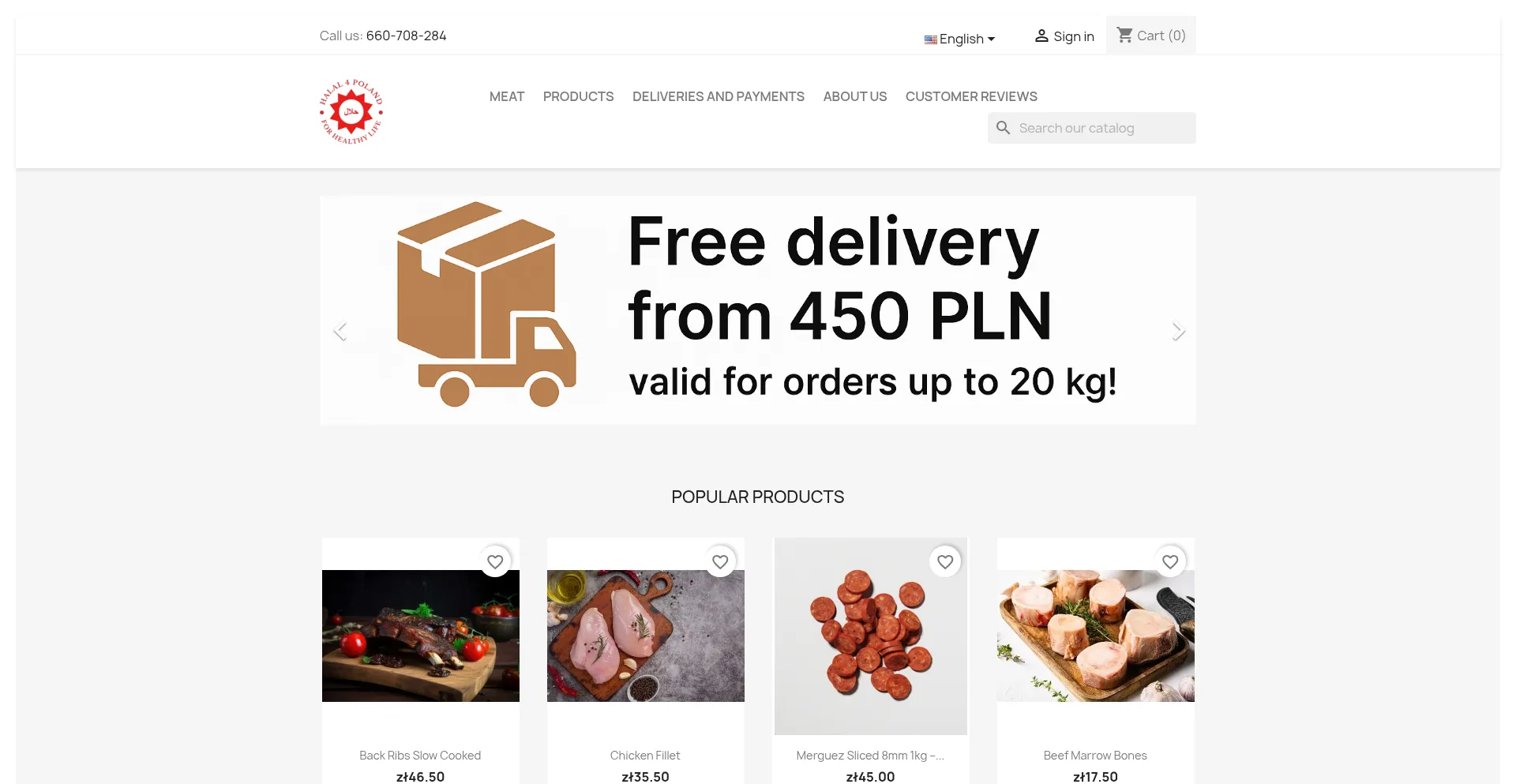 Website screenshot of Halal4poland.com