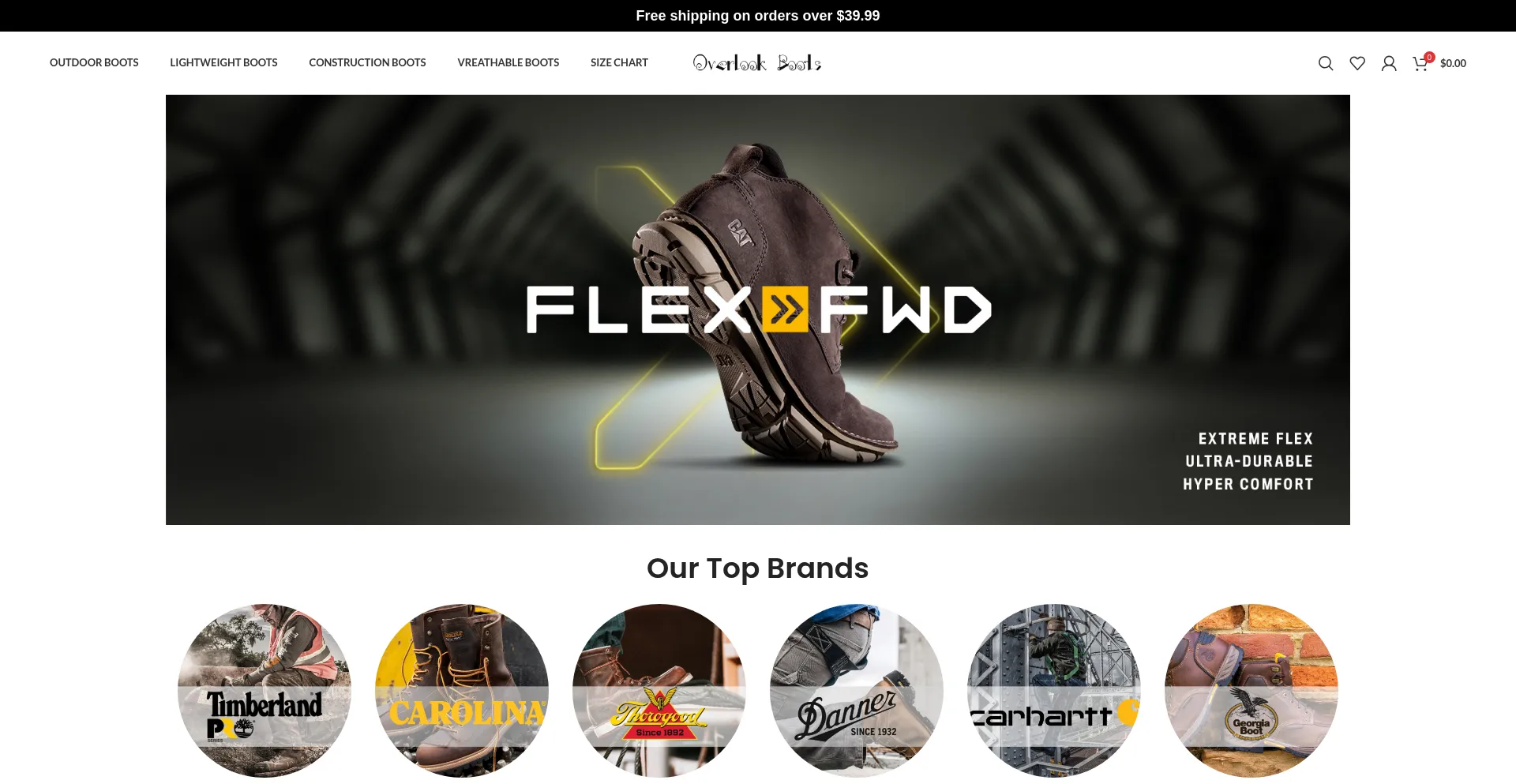 Website screenshot of Halooverlookboots.shop