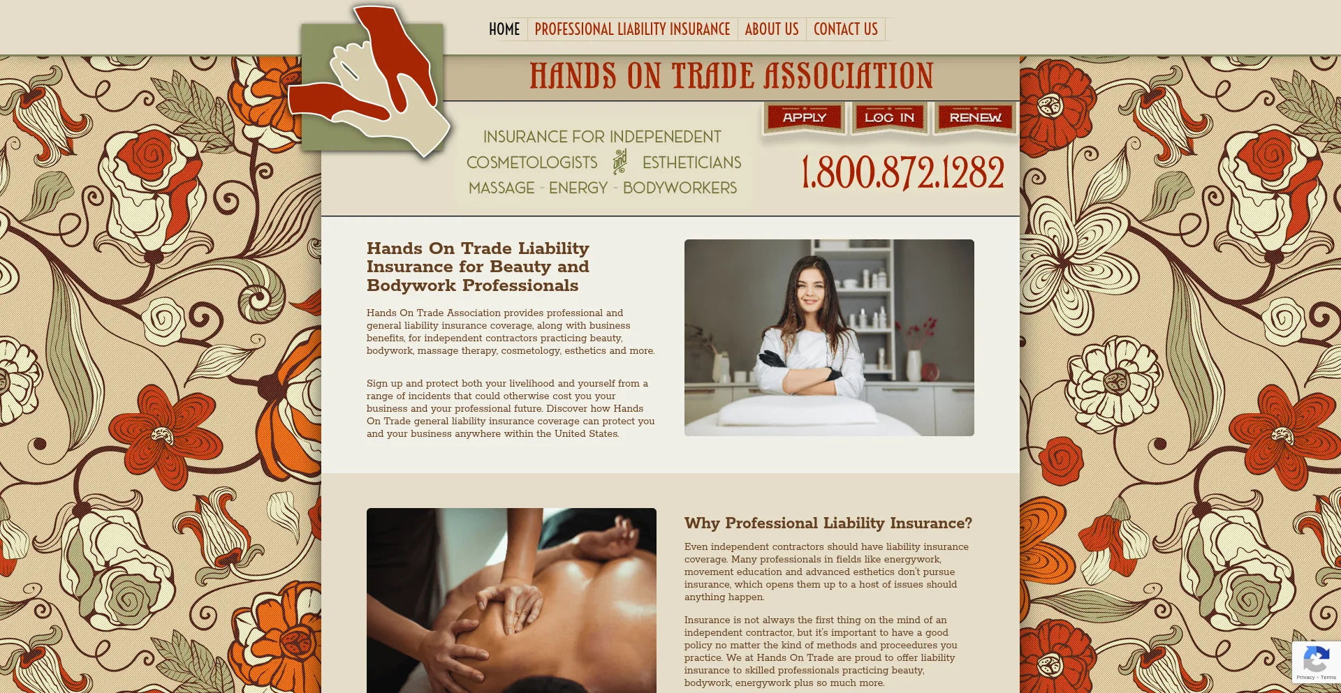 Website screenshot of Handsontrade.com