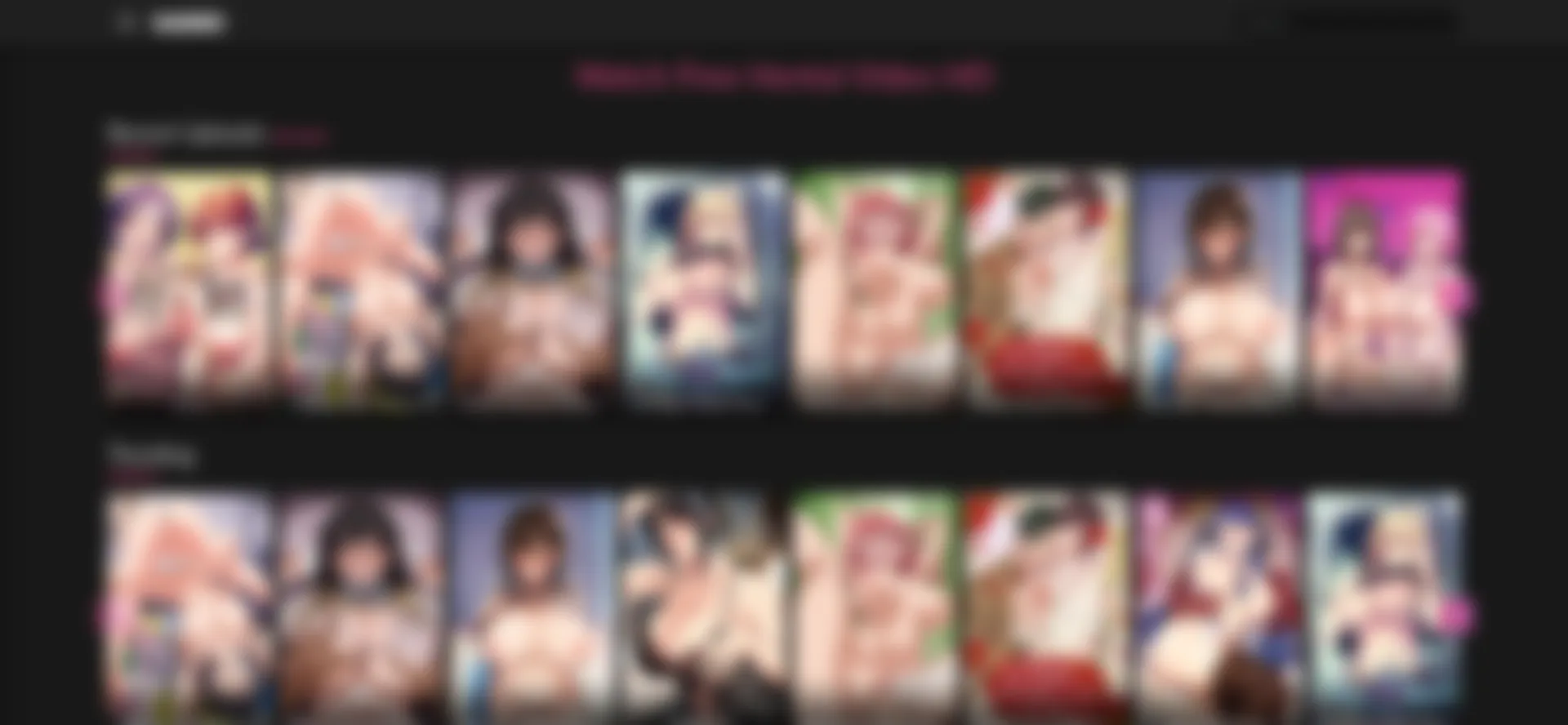 Website screenshot of Hanimehentai.tv