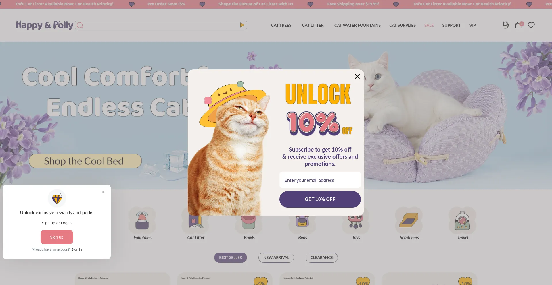 Website screenshot of Happyandpolly.com