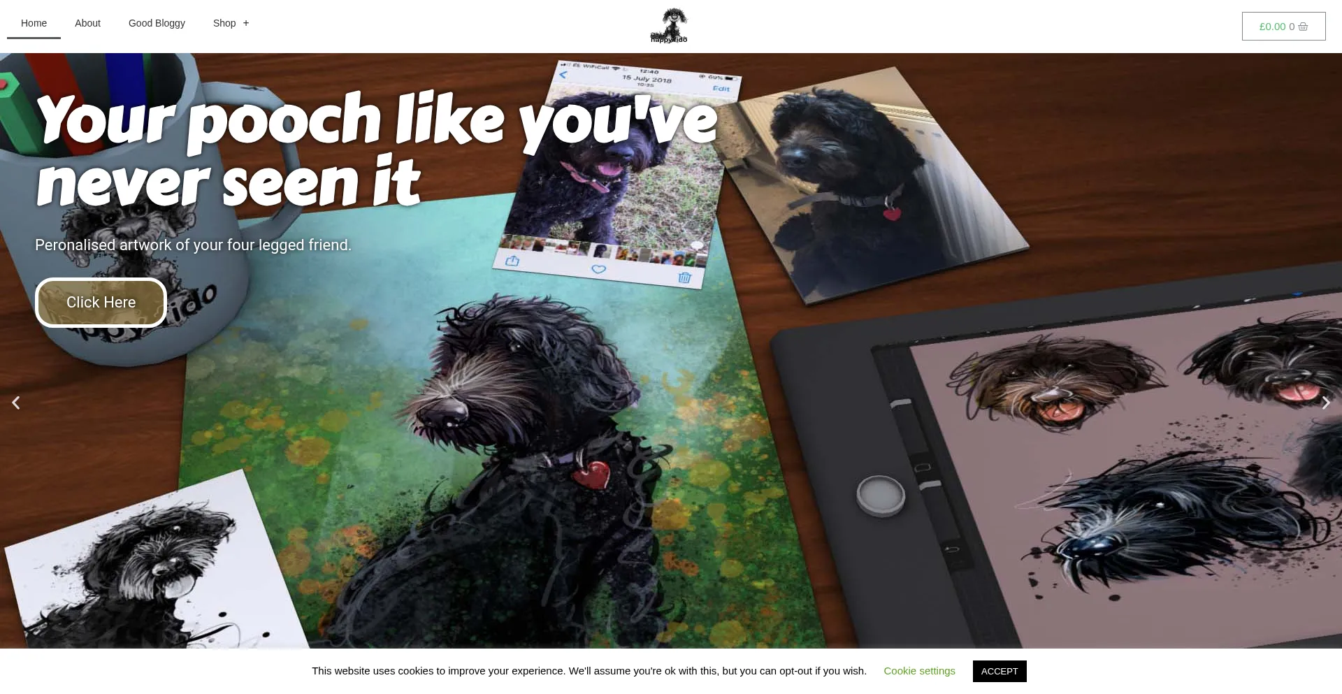 Website screenshot of Happyfido.co.uk