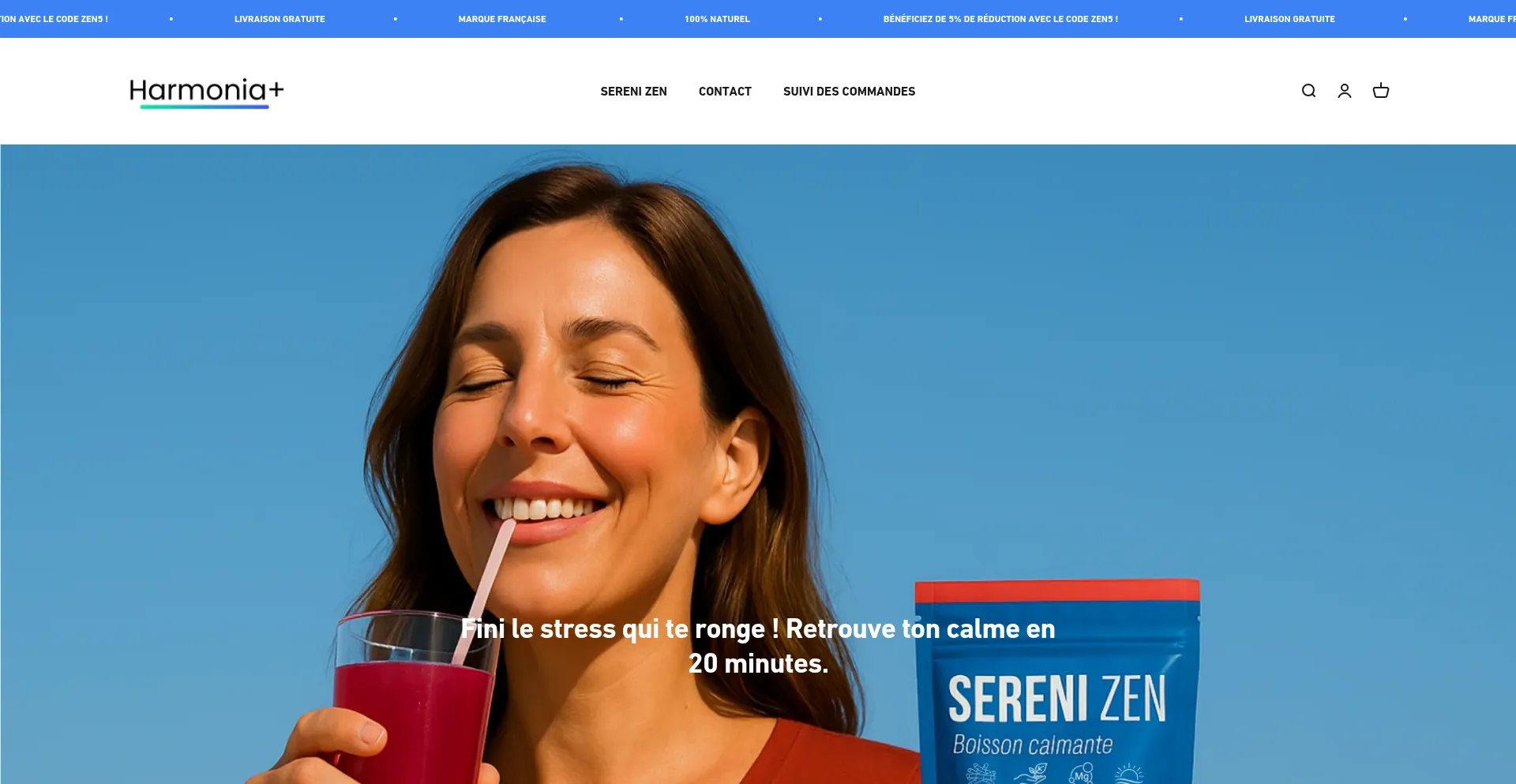 Website screenshot of Harmonia-plus.com