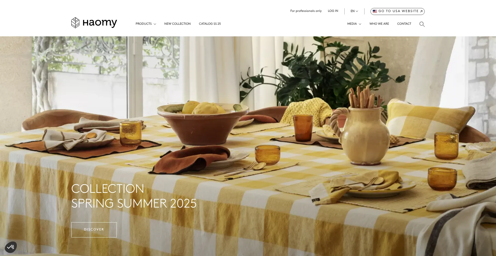 Website screenshot of Harmony-textile.com
