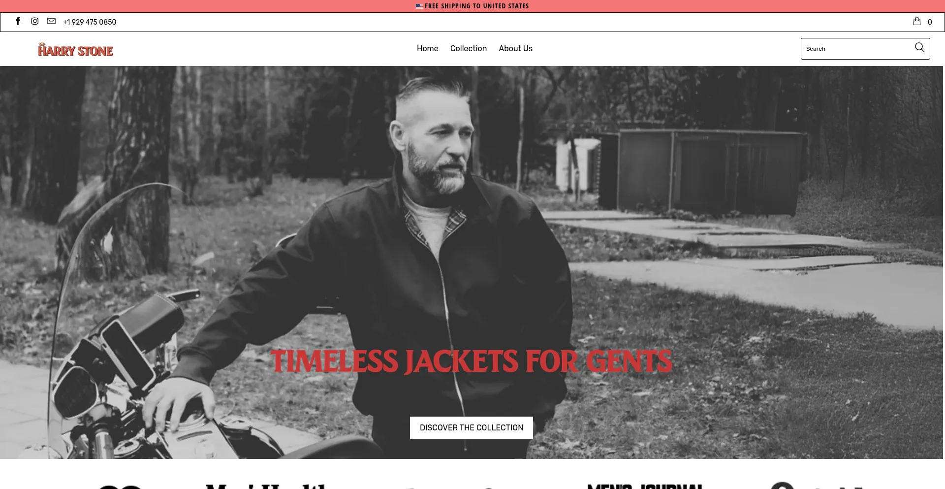 Website screenshot of Harrystonejacket.com
