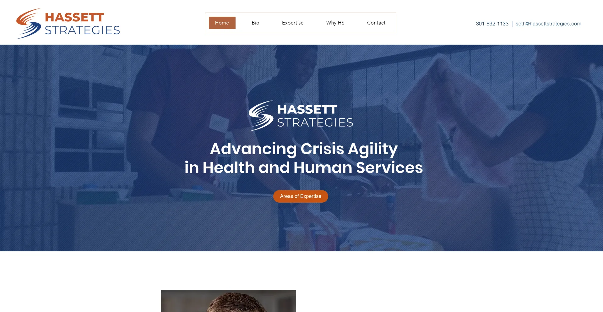 Website screenshot of Hassettstrategies.com
