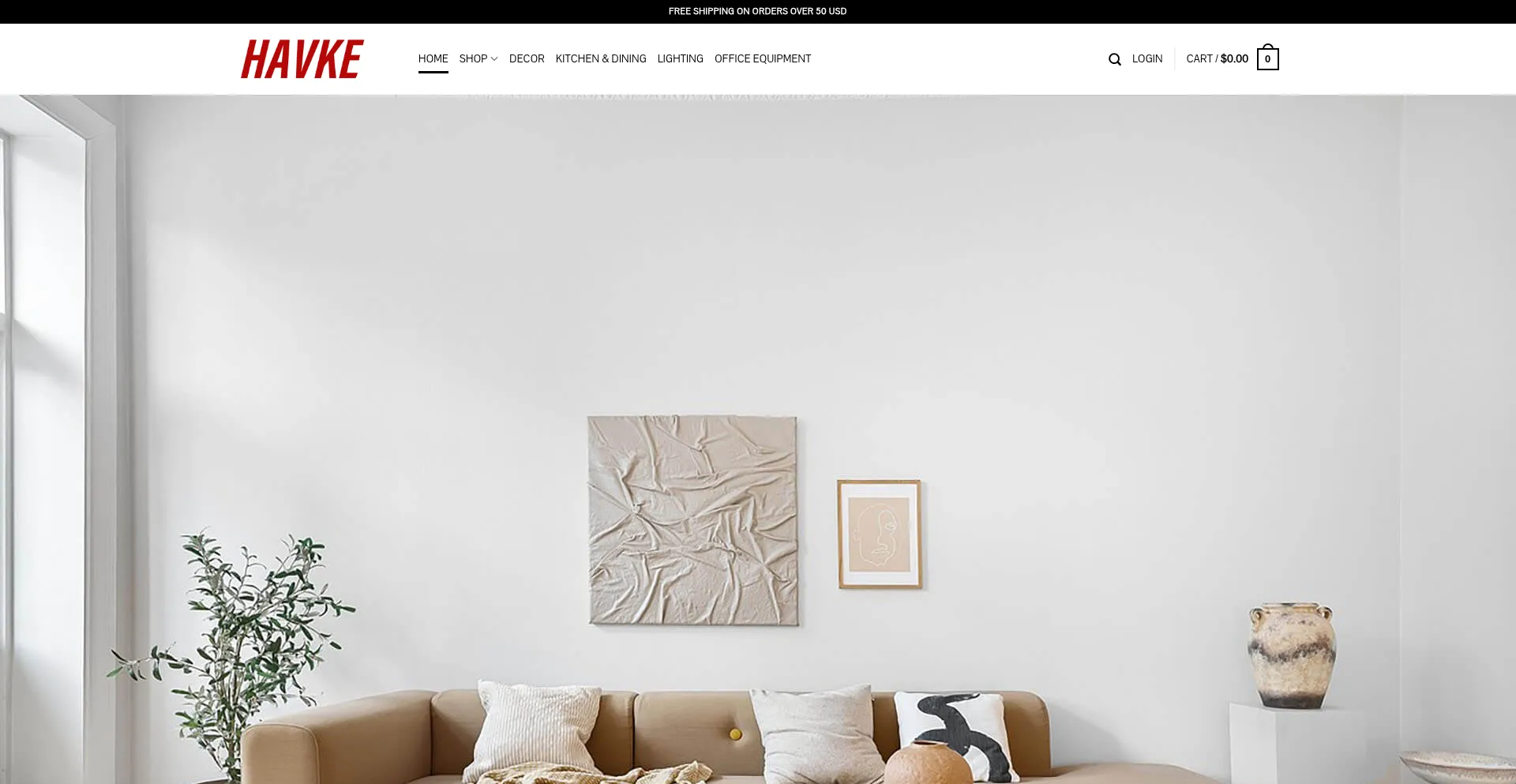 Website screenshot of Havke.store