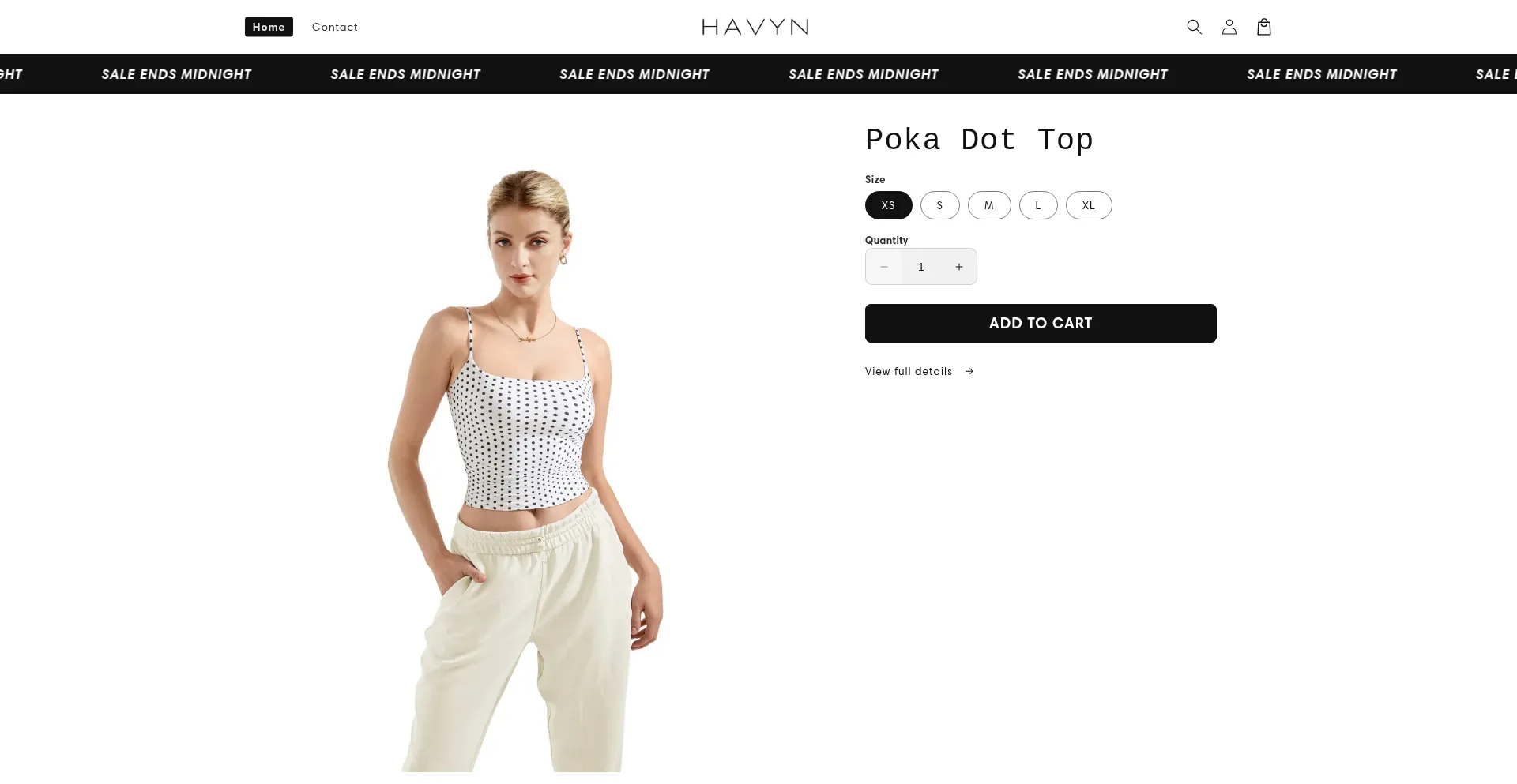 Website screenshot of Havynofficial.com