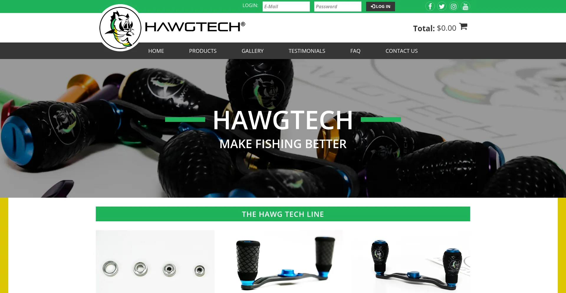 Website screenshot of Hawgtech.com