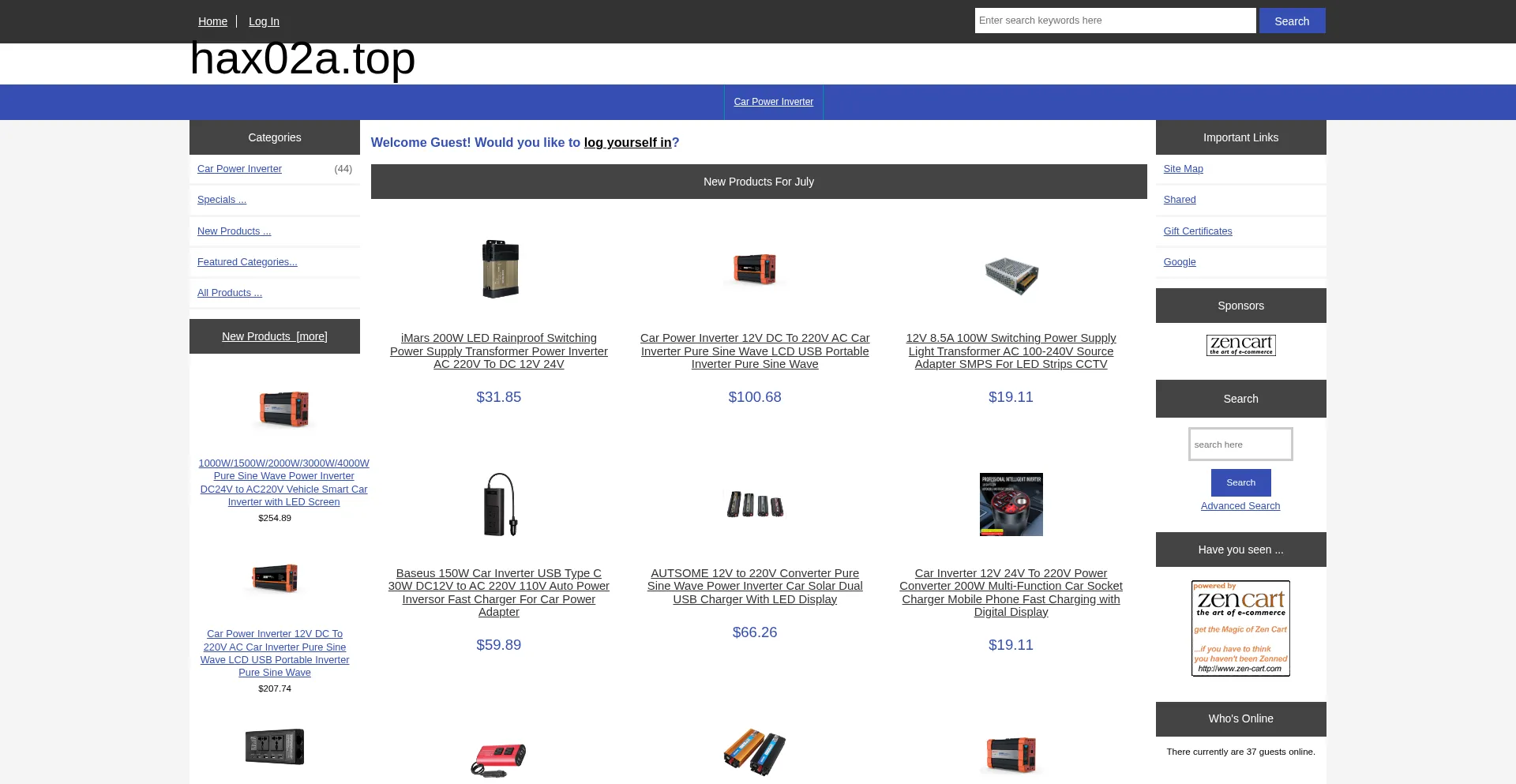 Website screenshot of Hax02a.top