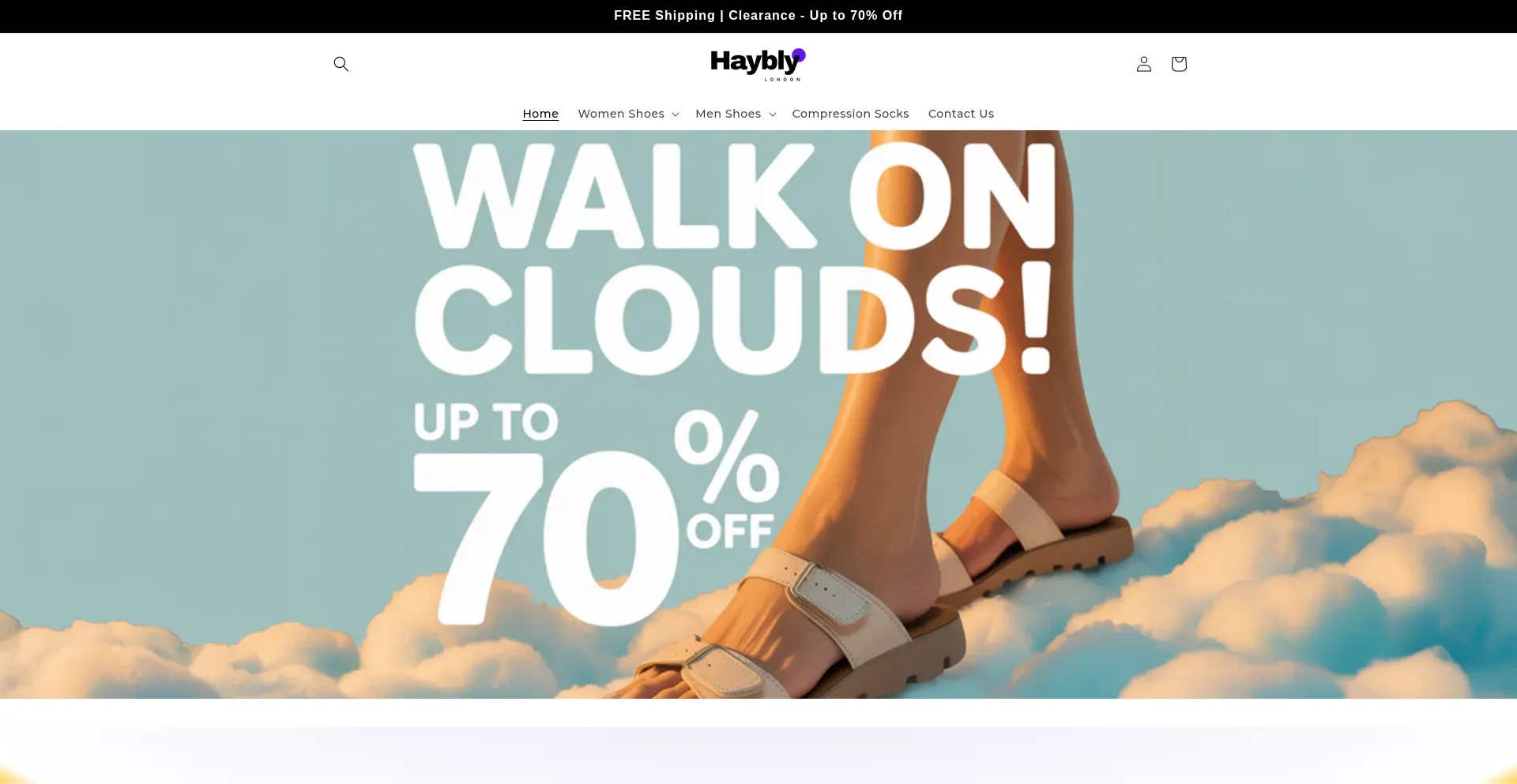 Website screenshot of Haybly.com
