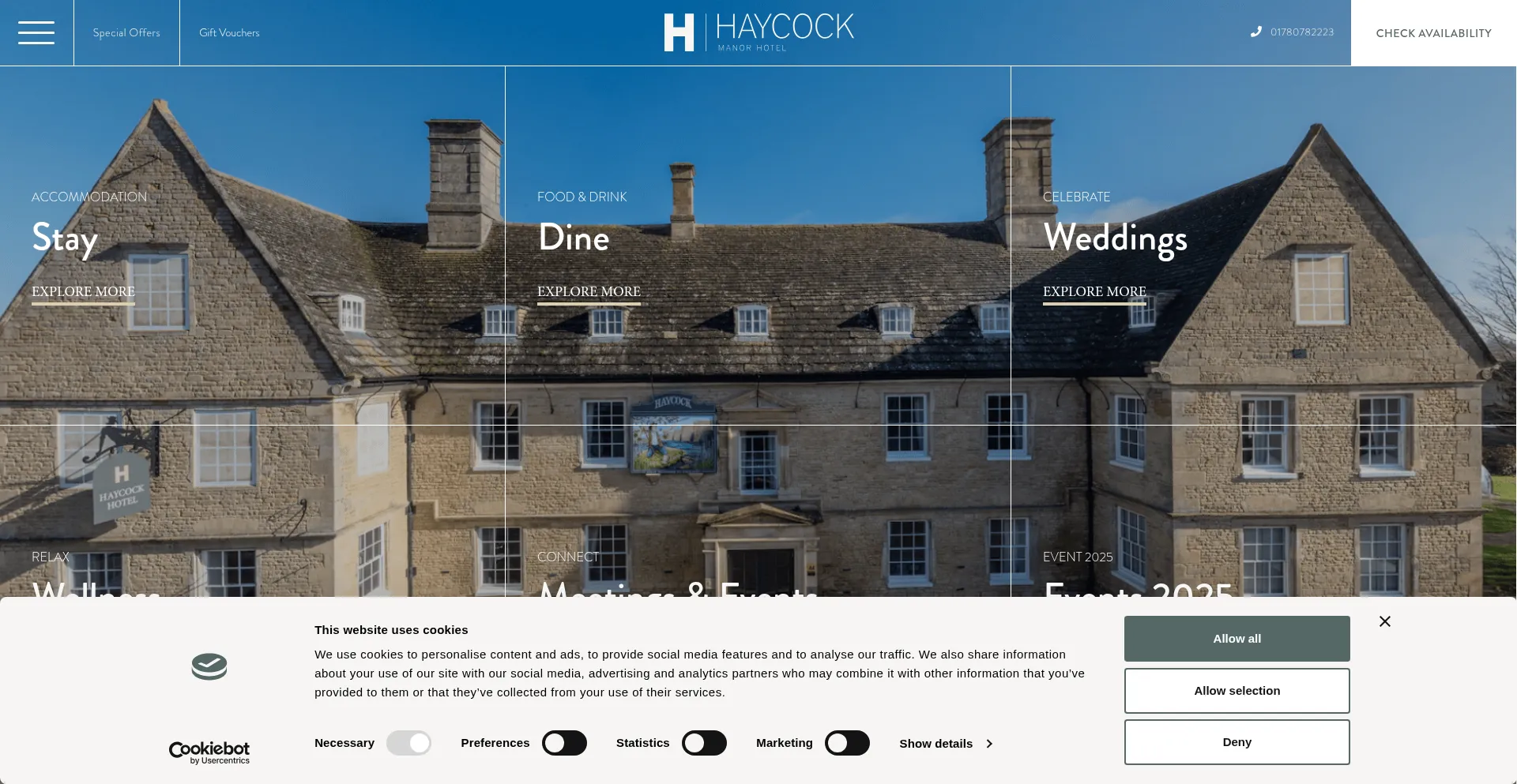 Website screenshot of Haycock.co.uk