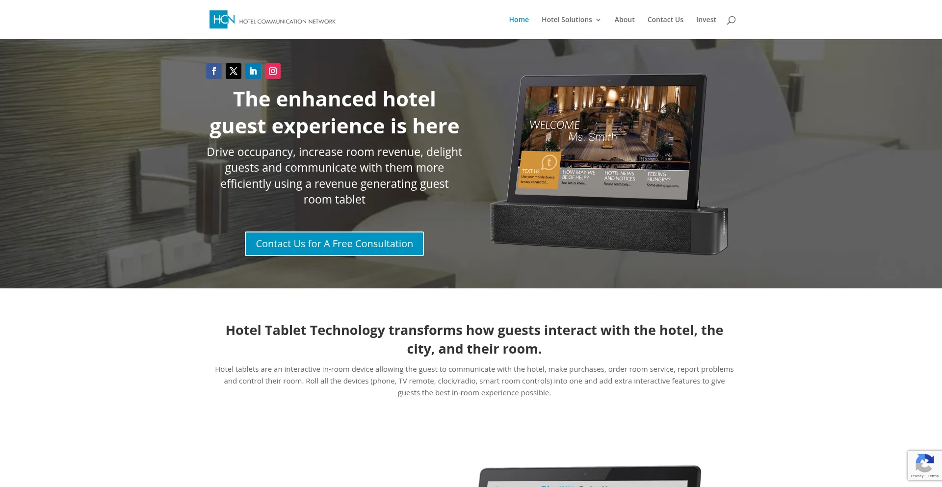 Website screenshot of Hcn-inc.com