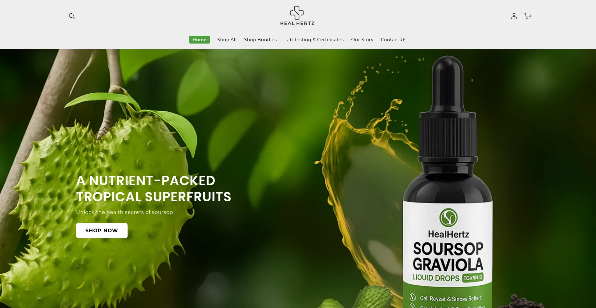 Website screenshot of Healhertz.com