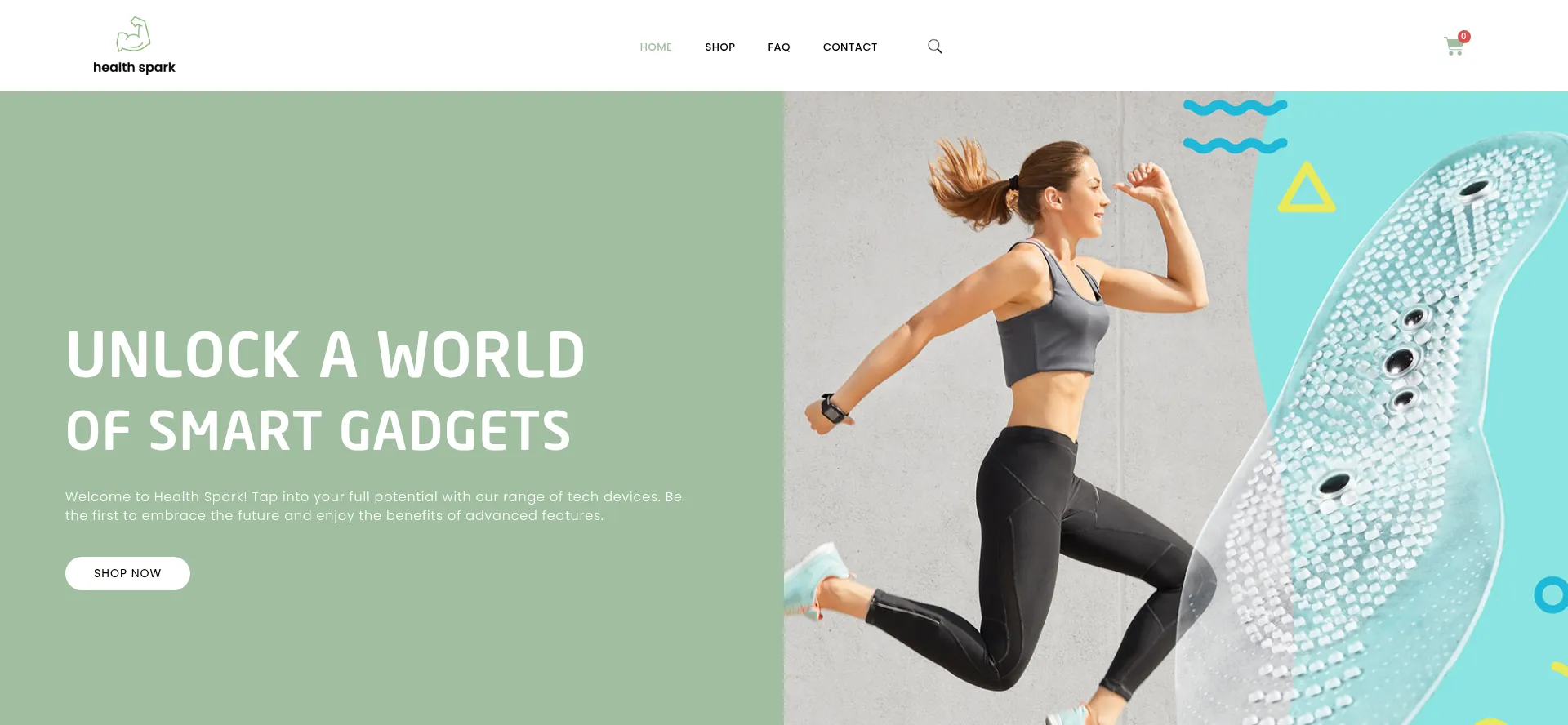 Website screenshot of Health-spark.com