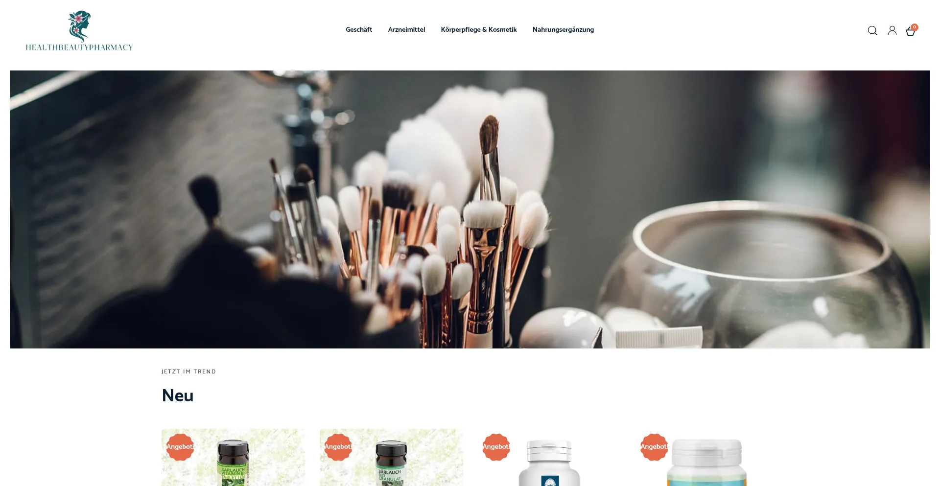 Website screenshot of Healthbeautypharmacy.com