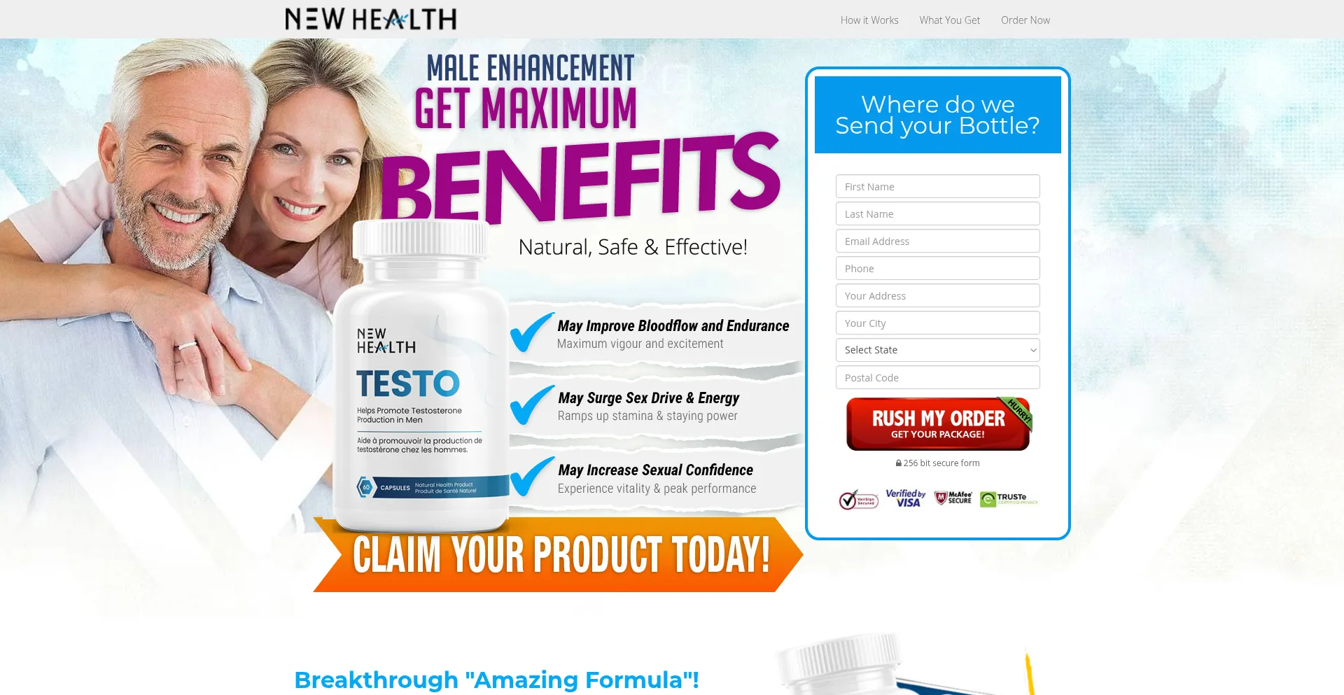 Website screenshot of Healthcoreshop.com