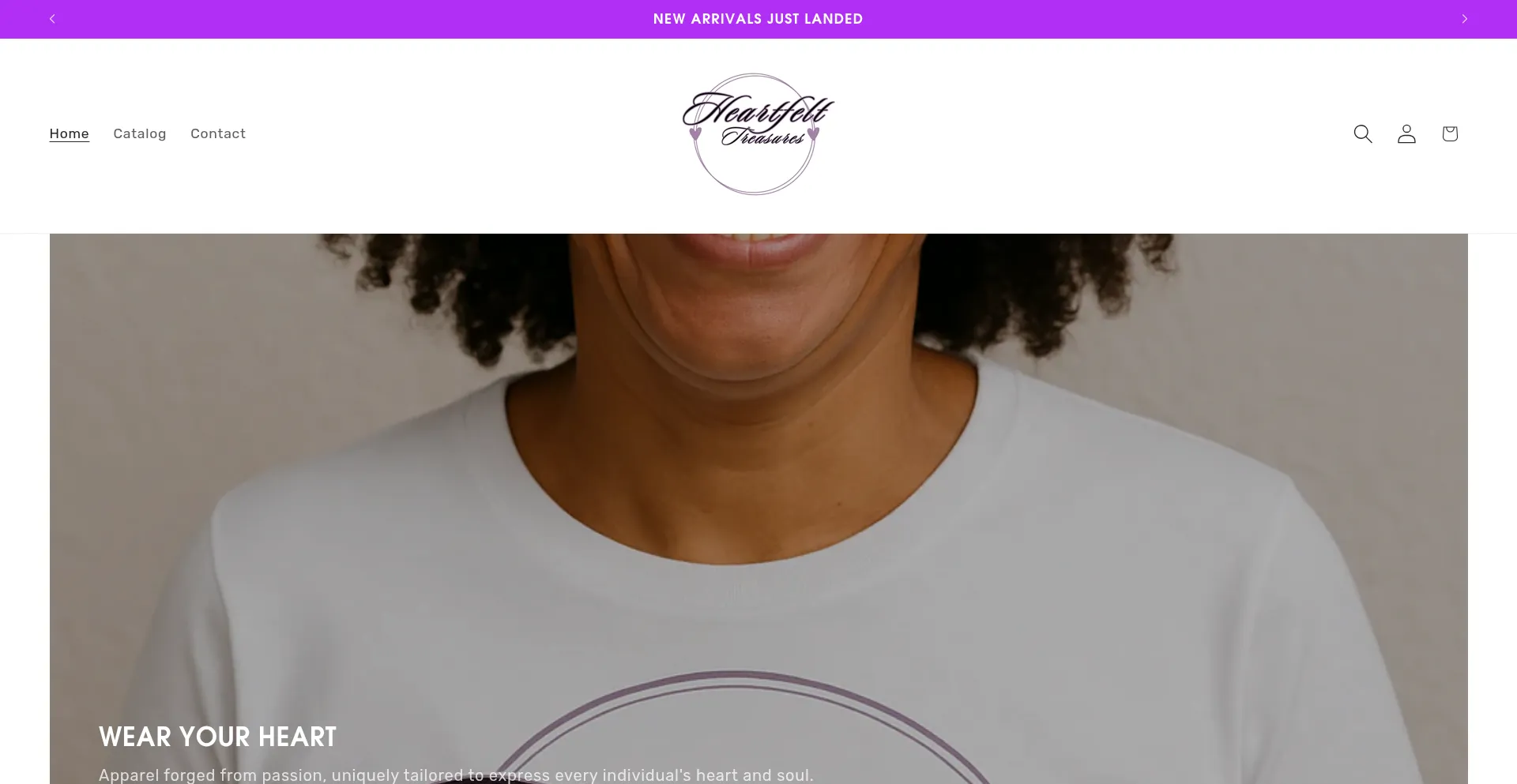 Website screenshot of Heartfelttreasures.shop