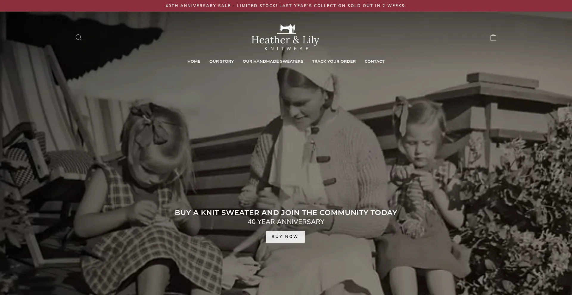 Website screenshot of Heatherandlily.com