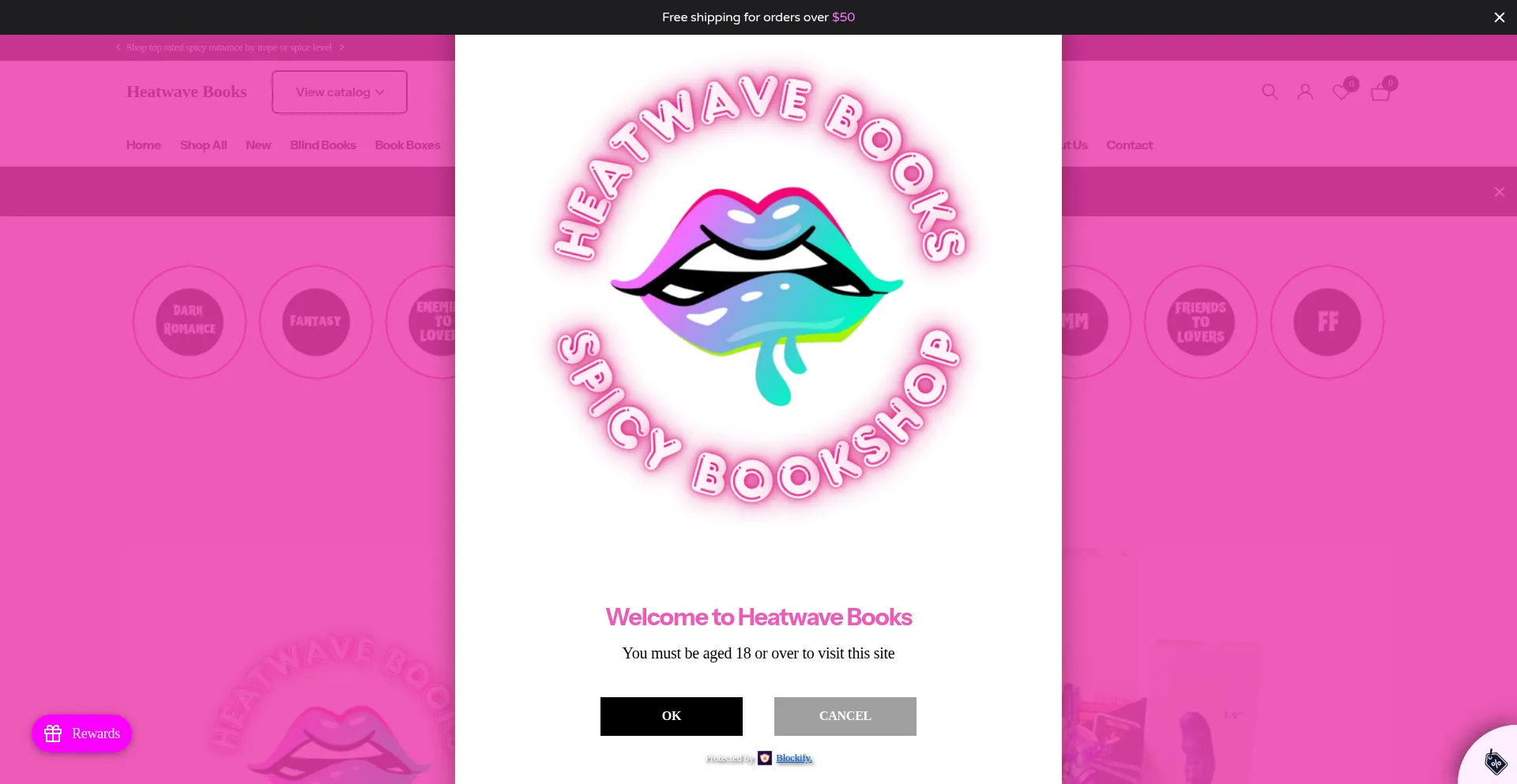 Website screenshot of Heatwavebooks.com