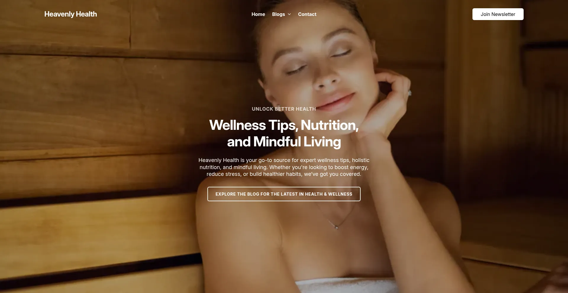 Website screenshot of Heavenlyhealth.com
