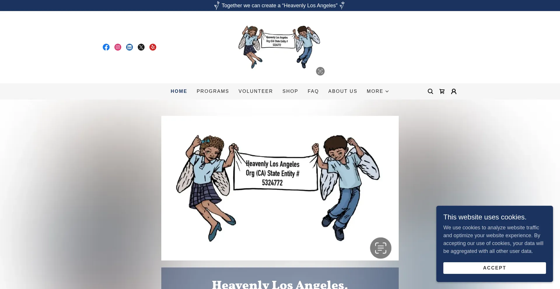 Website screenshot of Heavenlylosangeles.org