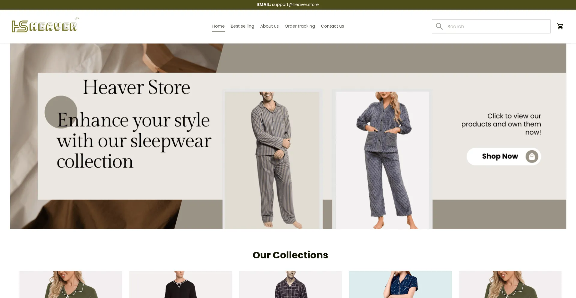 Website screenshot of Heaver.store