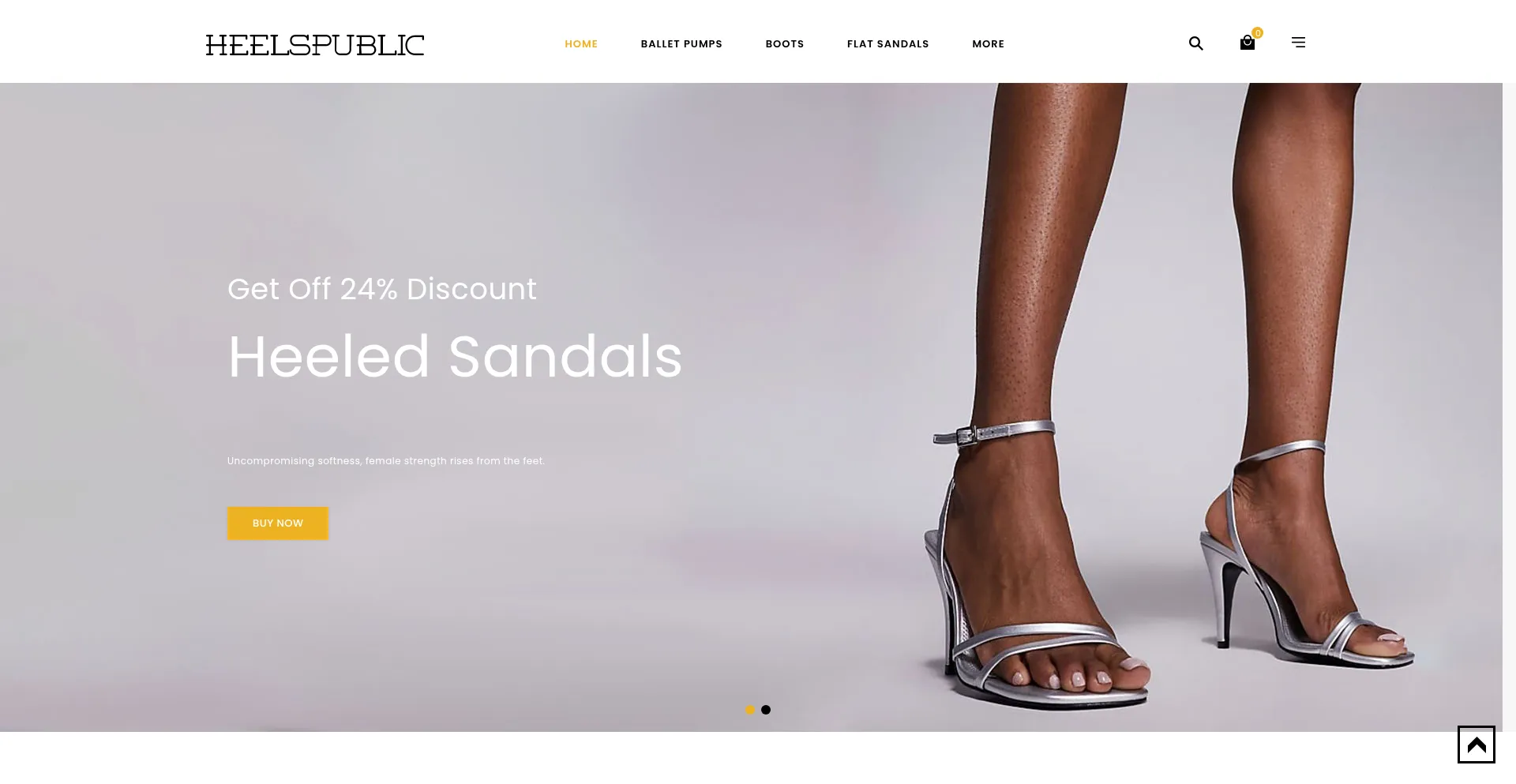 Website screenshot of Heelspublic.com