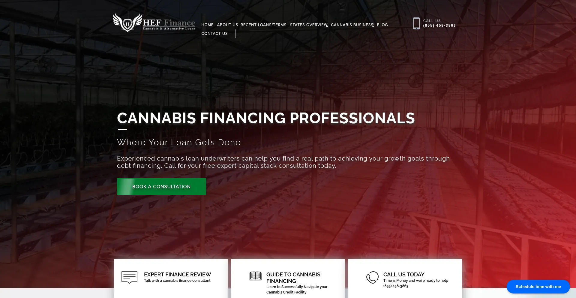 Website screenshot of Heffinance.com
