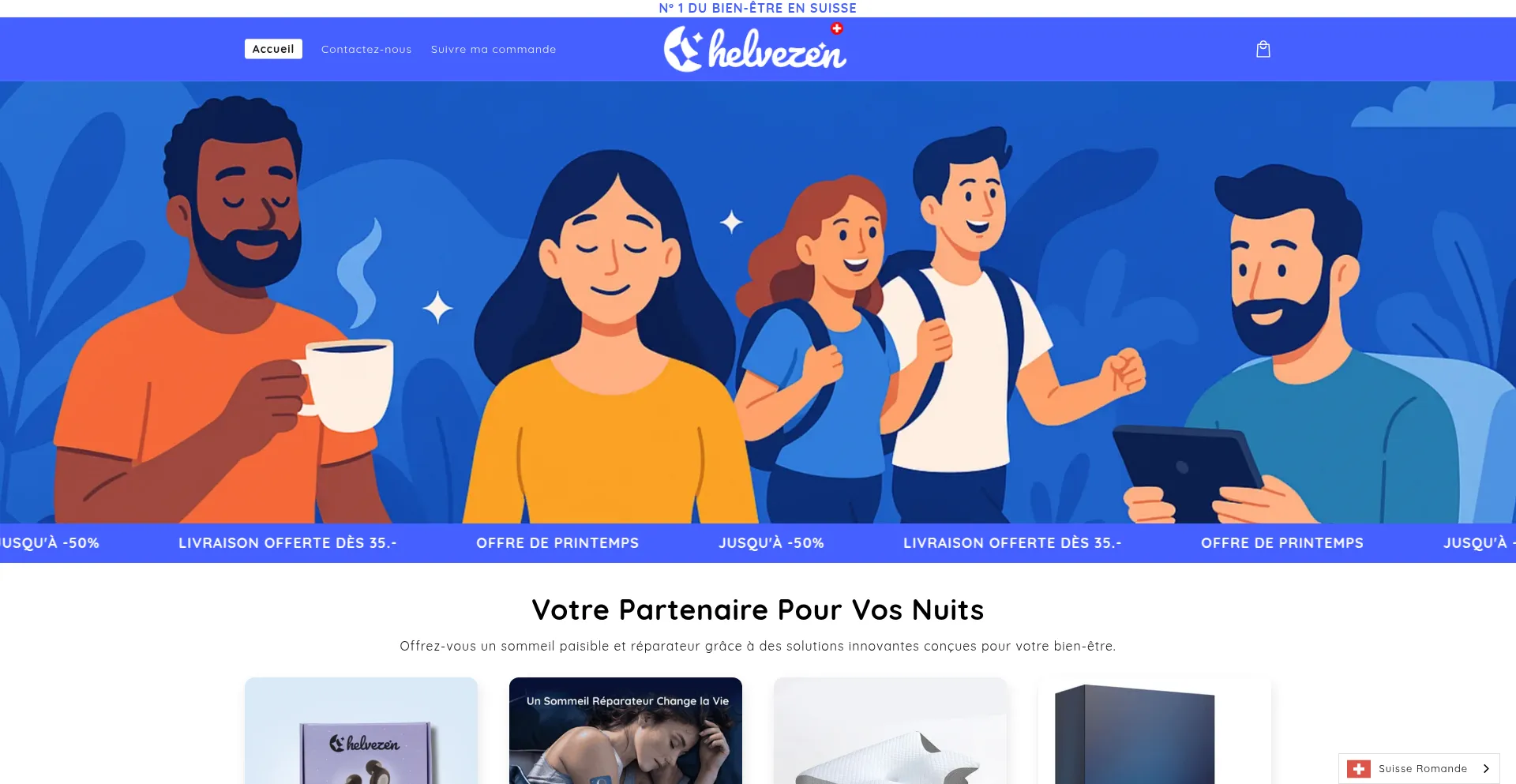 Website screenshot of Helvezen.com