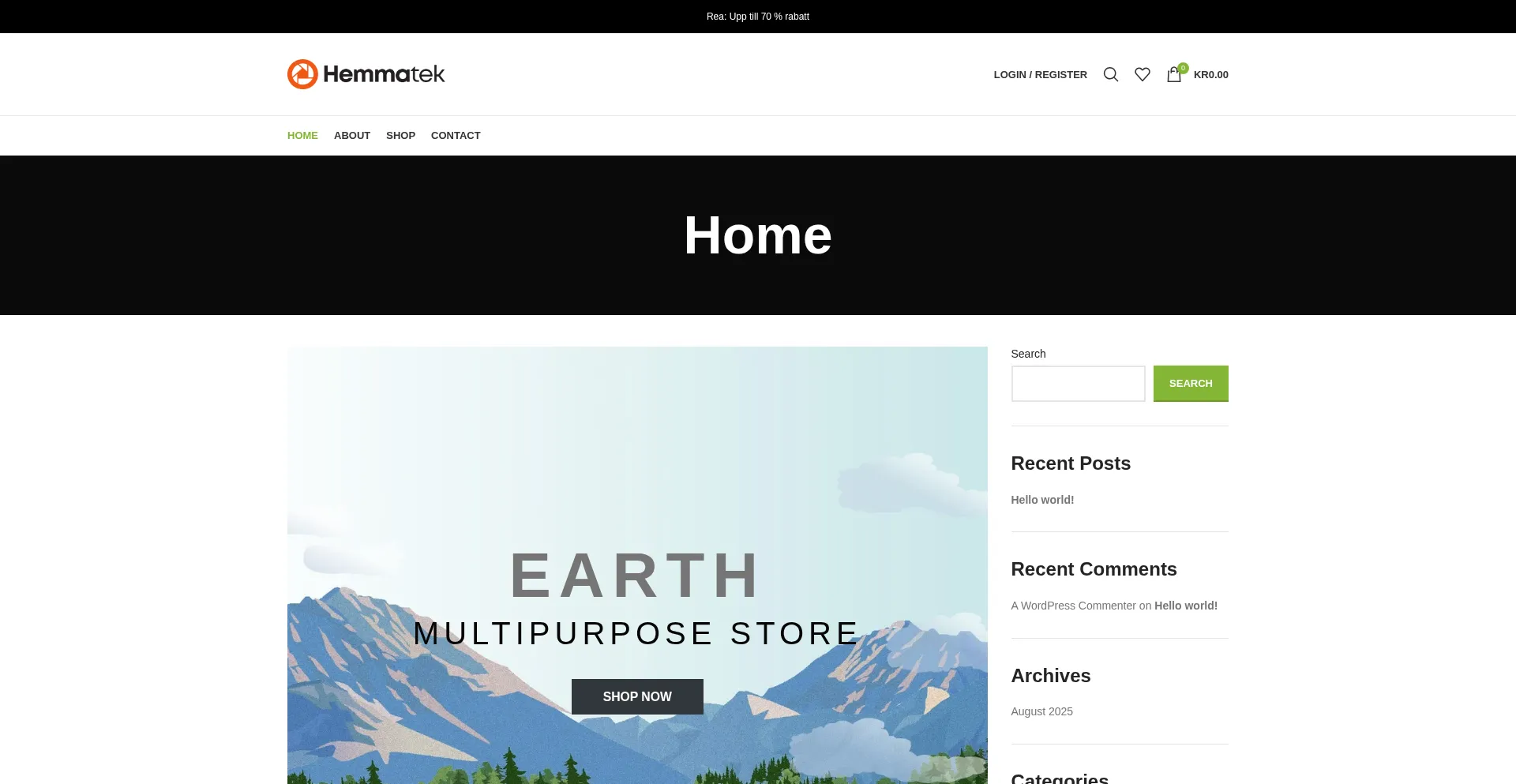 Website screenshot of Hemmatek.com