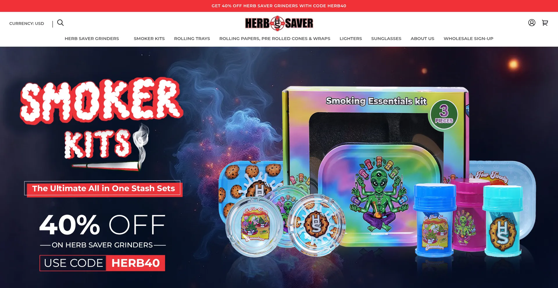 Website screenshot of Herbsaverusa.com