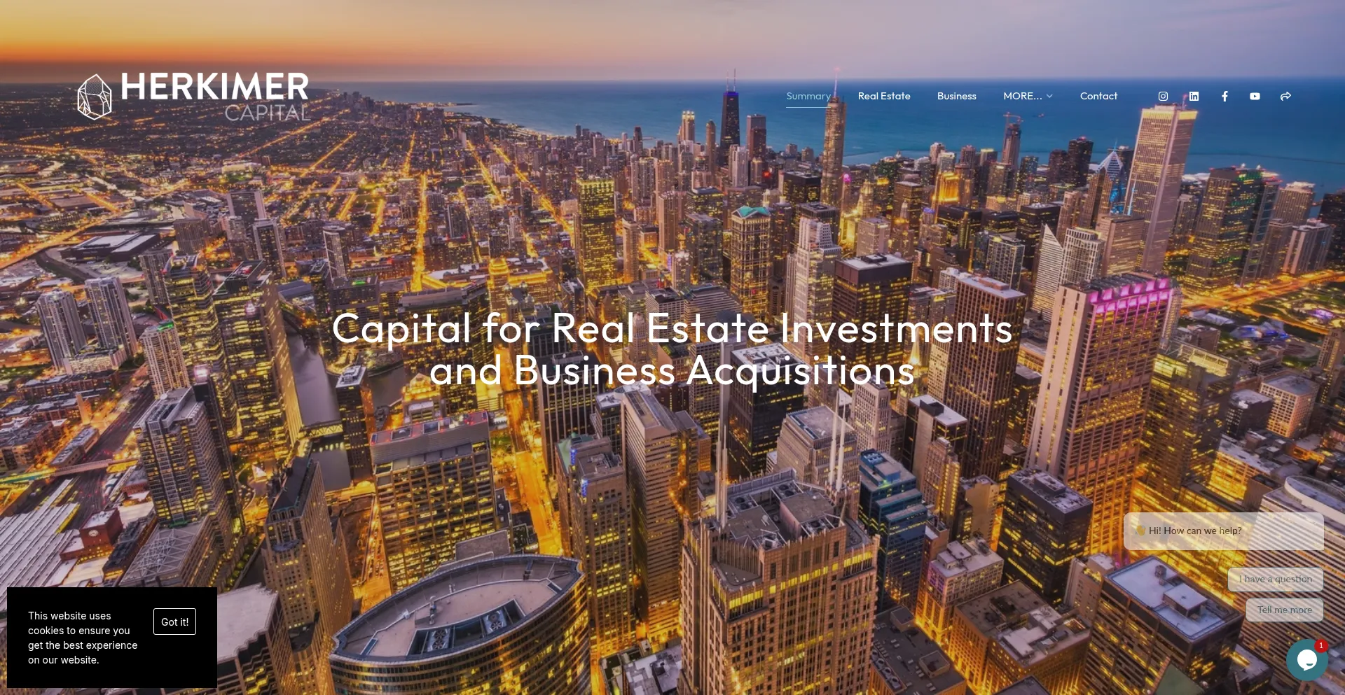 Website screenshot of Herkimercapital.com