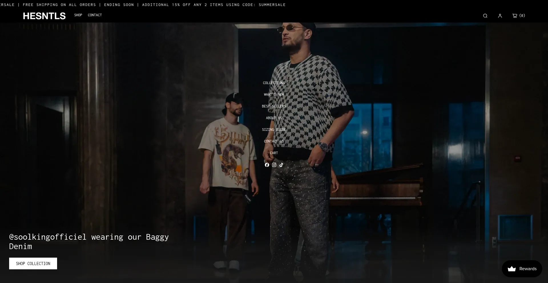 Website screenshot of Hesntls.co