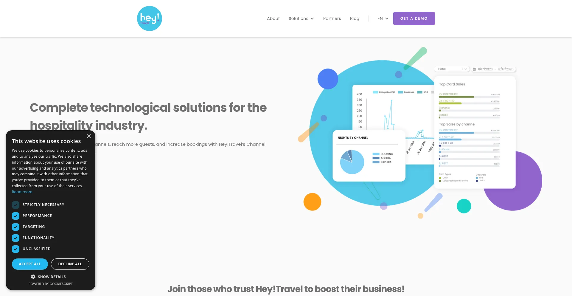 Website screenshot of Heytravel.net
