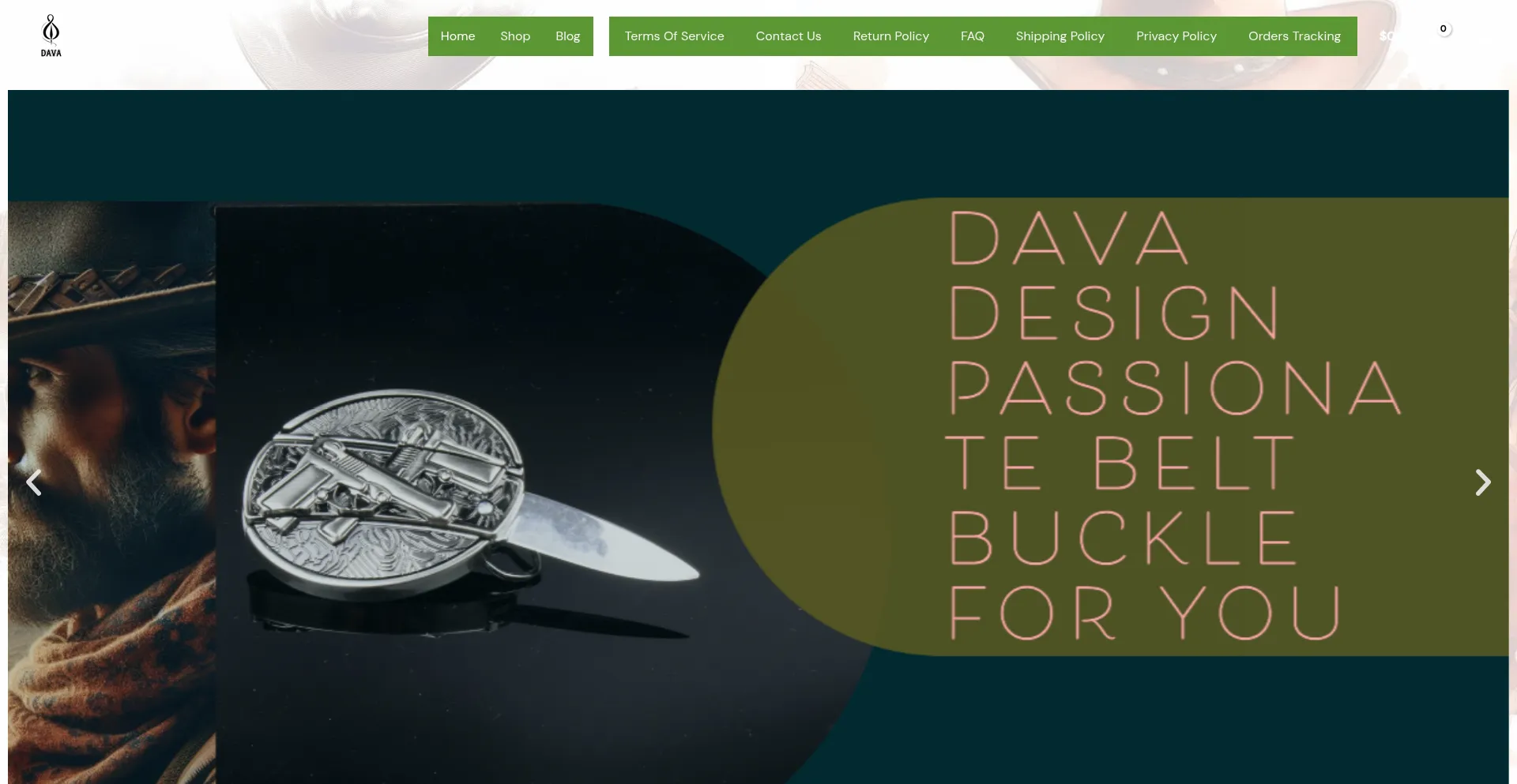 Website screenshot of Hiddenknifebelt.com