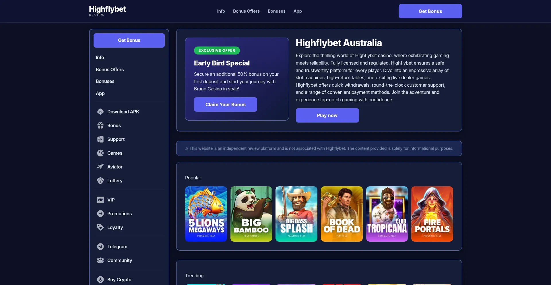 Highflybetaustralia.com