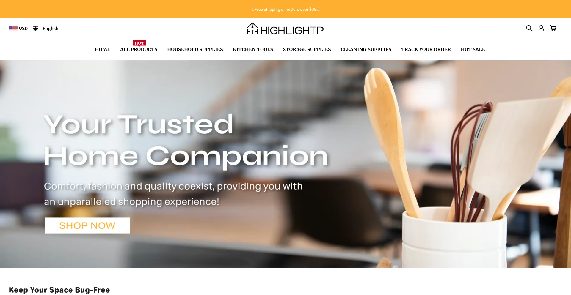 Website screenshot of Highlightp.com