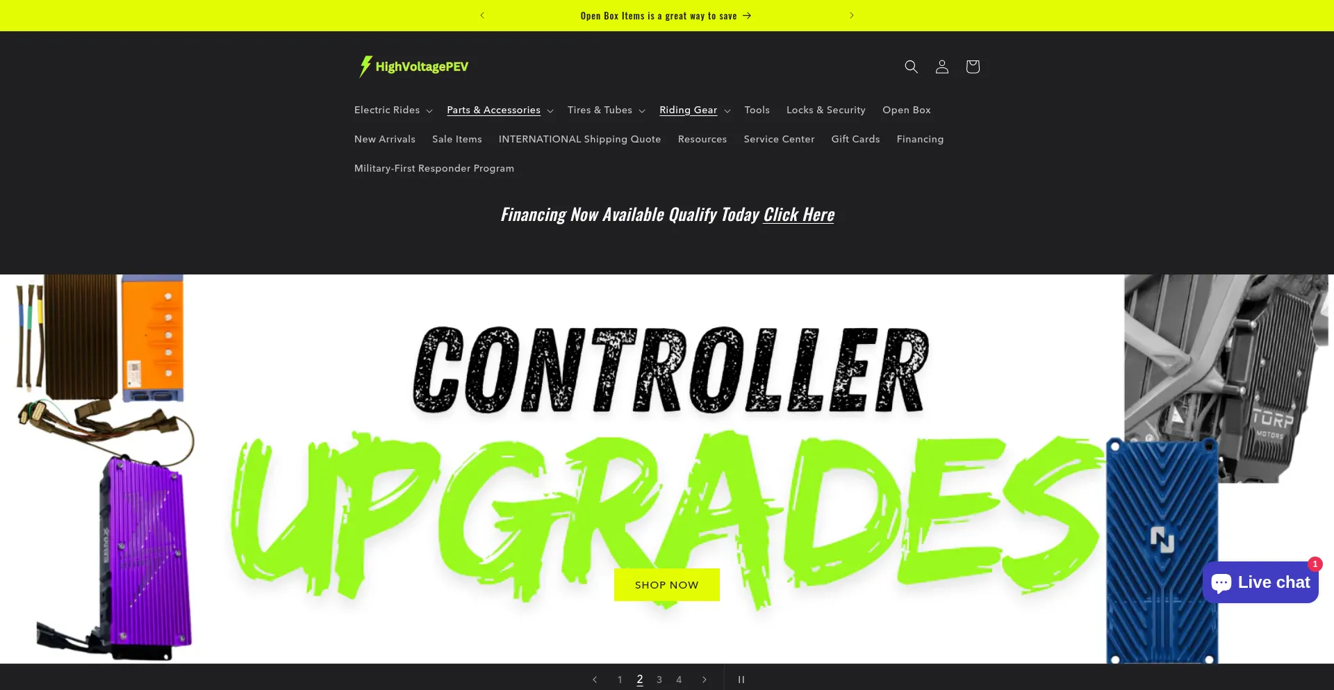 Website screenshot of Highvoltagepev.com