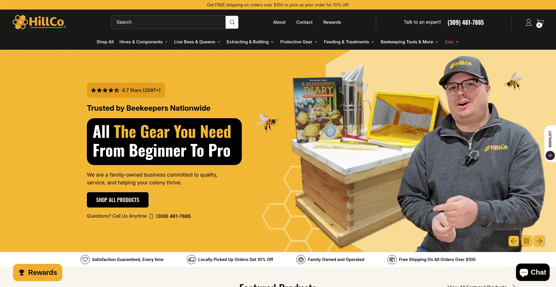 Website screenshot of Hillco.buzz